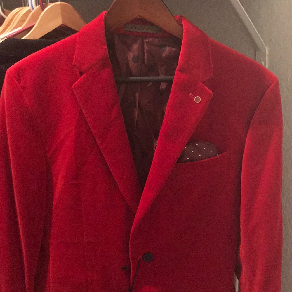 Red velvet Blazer